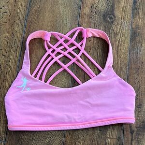 Pink Strappy Women's Swim Top